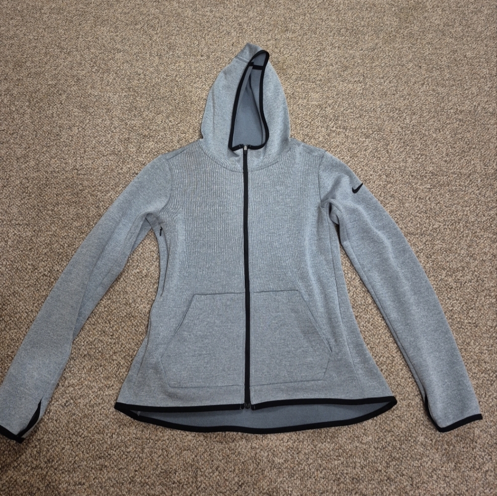 Nike Womens Full Zip Gray Hoodie Dri-Fit Size Medium